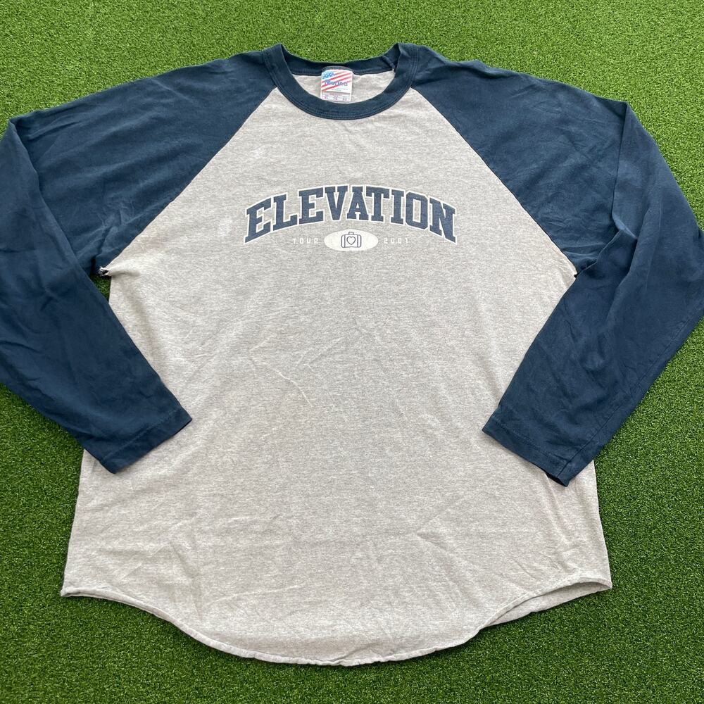 Vintage U2 Elevation Tour 2001 Raglan T-Shirt Sz XL